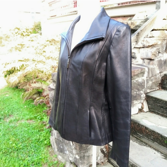 Avanti New York Women's Leather Jacket Black  PL - Picture 3 of 8